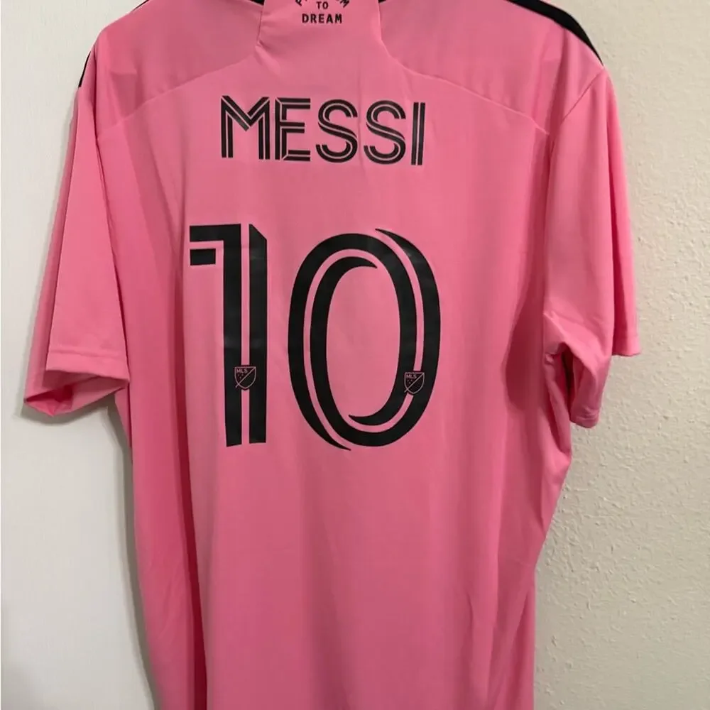 Adidas Lionel Messi Inter Miami FC Pink and Black Slim Fit Jersey Authentic